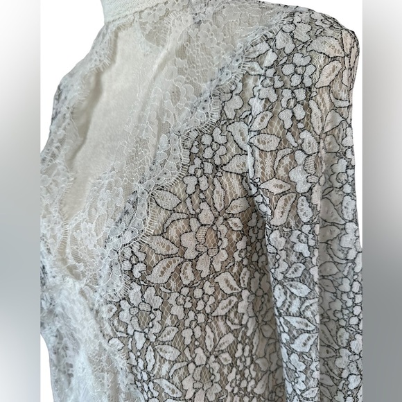 Free People Tell Tale Cutout lace tunic ivory top - Picture 6 of 10